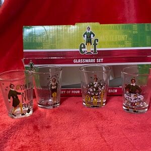 🤑3/$15🤑 ELF Shot Glassware Set - Vibrant Holiday Design